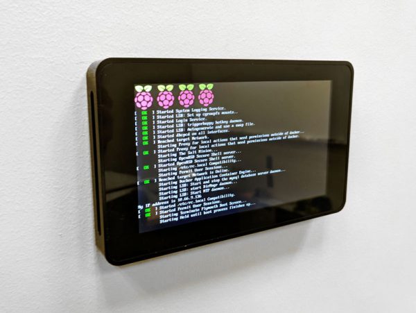 Professional Wall Mount for Raspberry Pi Touch Display (Black Anodized Aluminum)